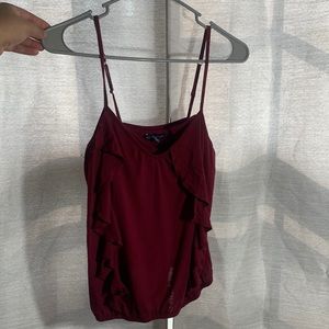 Wine-Colored American Eagle Spaghetti Tank